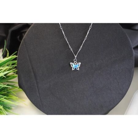 Blue Dual Butterfly Necklace