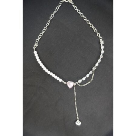 Dual Style With Crystal Stone & Pearl Necklace