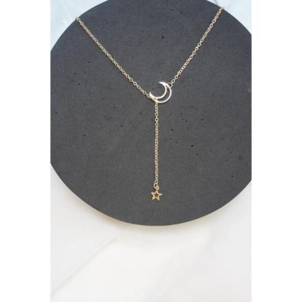 Elegance Gold-Plated Moon Necklace