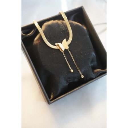 Gold-Plated Elegance Butterfly Necklace