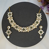 Studded Stone Gold-Plated Jewellery set