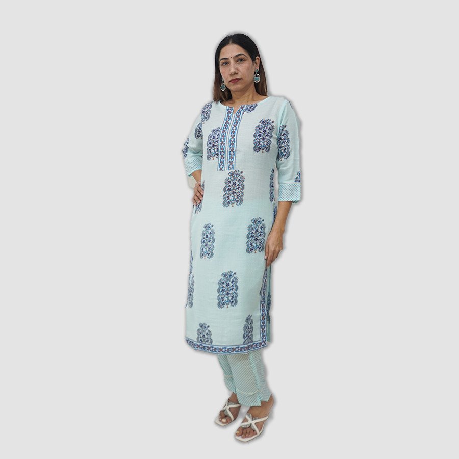 Women's Regular Print Kurti Set