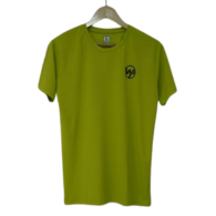 Men's Solid Round Neck  Lime Green T-Shirt