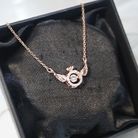 Elegance Crystal Stone Rose Gold Necklace