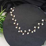 Elegance White Pearl Choker Necklace