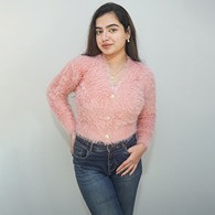 Women Comfortable Cropped Cardigan With Ultra Soft