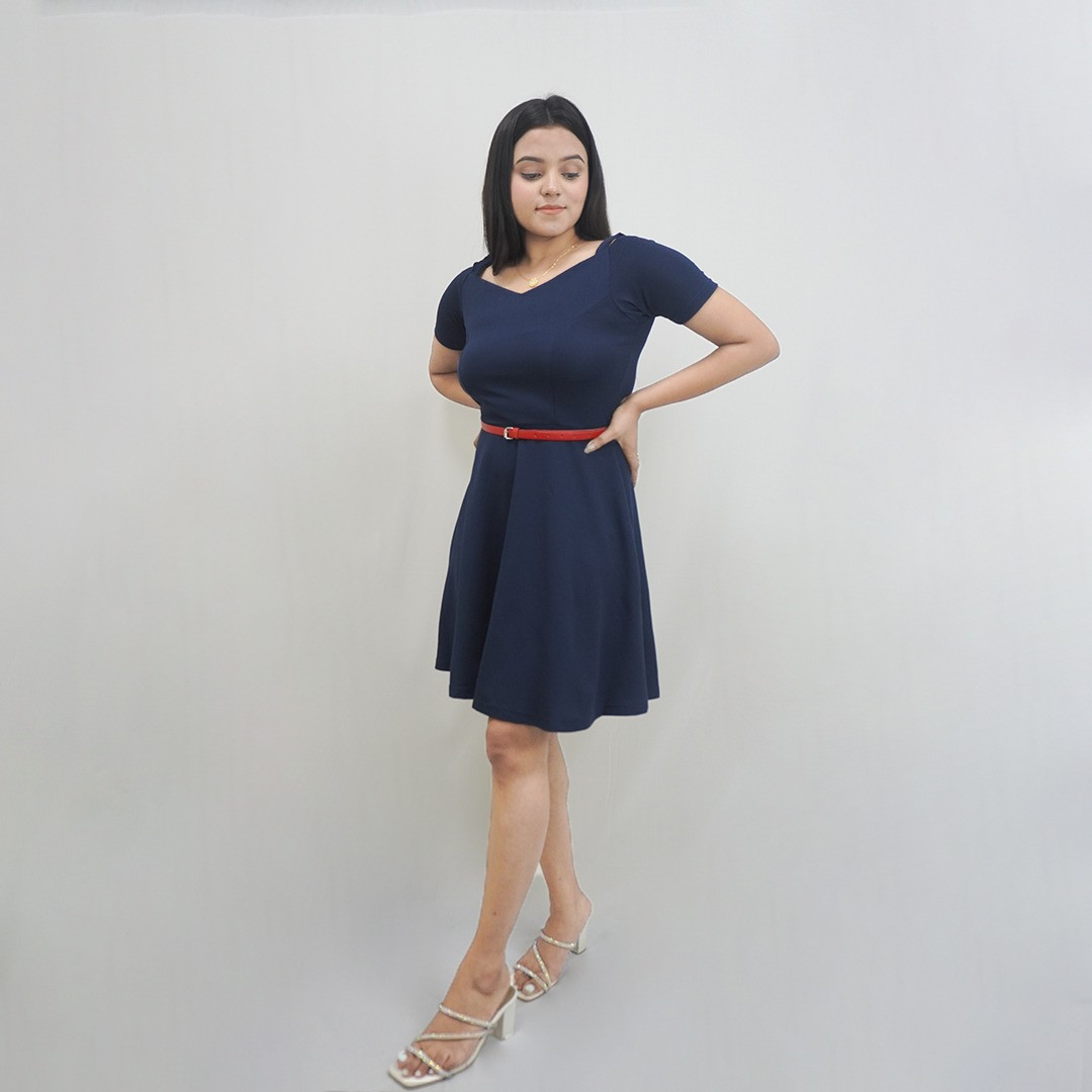 Midi Flare Western Dress