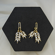 Gold-Plated With Stone Earrings