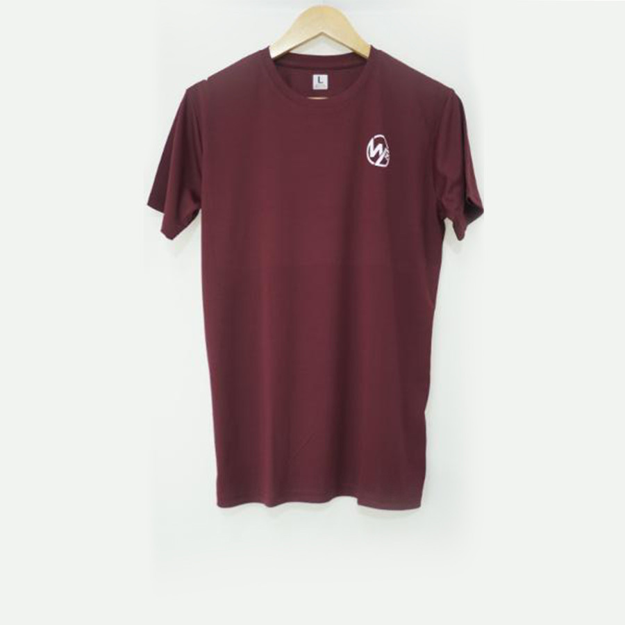 Men's Solid Round Neck Maroon T-Shirt