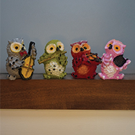 Multicolor Musical Owl Family Set