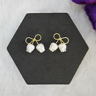 Artificial Gold-Plated Studded Earrings