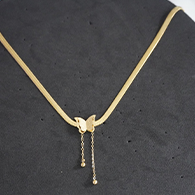 Gold-Plated Elegance Butterfly Necklace