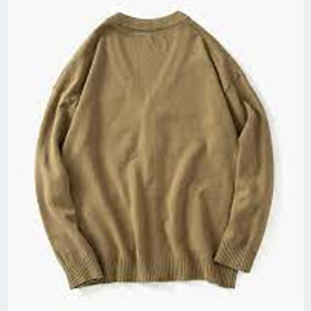 Men's Fancy Brown Solid Plain Sweater