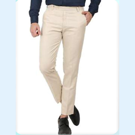 Men's Attractive Slim Fit Cotton Trousers