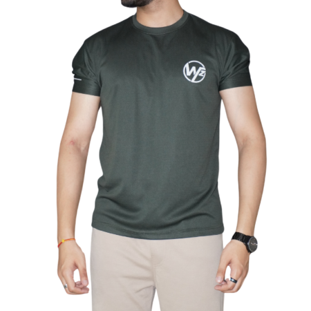 Men’s Olive Green Dry Fit T-Shirt