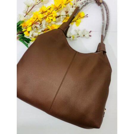 brown leather hand bag