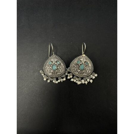 Handmade Silver Blue Stone Earring