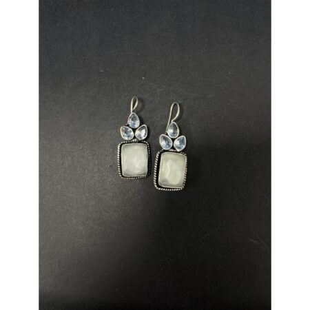 Handmade Silver Grey Earring